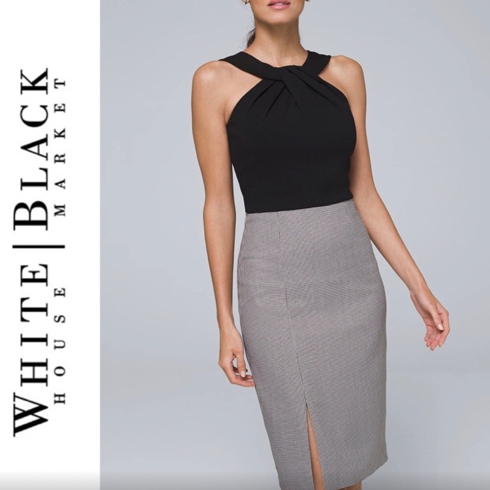 White House Black Market Black White Dress size 00. WHBM